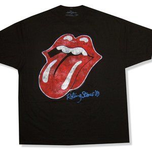 new Rolling Stones tee 1989 Rock Music Festival Vintage Concert Lips 42 44 LARGE